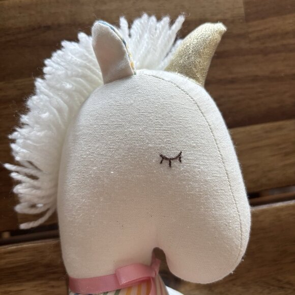 Alimrose Yvette Plush Unicorn Toy Doll Rainbow Stripes Girls Pink Tutu Skirt - Picture 4 of 9